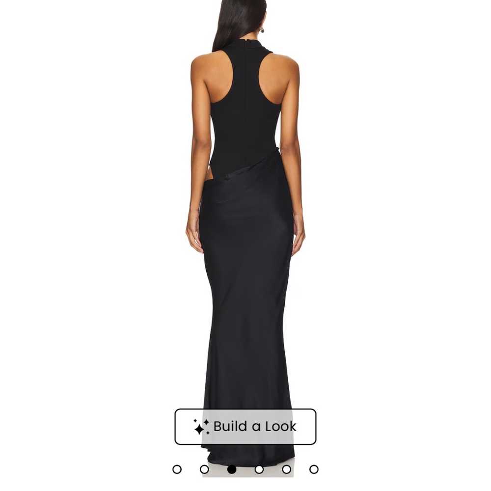 Camila Coelho Black Backless Racerback Evening Gown - Never worn with tags